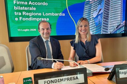 In foto l’assessore regionale all’Istruzione, Formazione e Lavoro, Simona Tironi, e il presidente di Fondimpresa, Aurelio Regina
