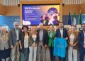 In foto il sottosegretario regionale allo Sport e Giovani Federica Picchi nel corso della conferenza stampa di presentazione di Safe Roads a Palazzo Lombardia