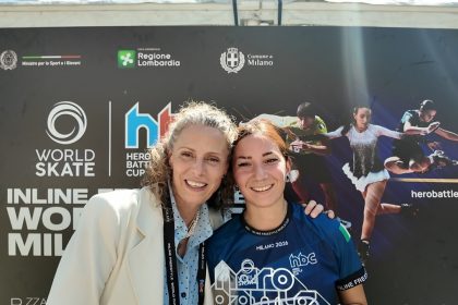 Il sottosegretario alla Presidenza con delega allo Sport e Giovani Federica Picchi con la campionessa italiana Sveva Romano