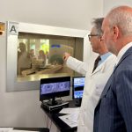 In foto in ministro Schillaci in visita agli Spedali Civili di Brescia