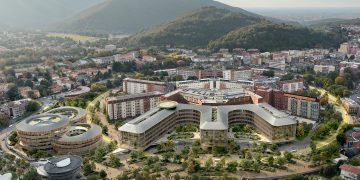 Un rendering del nuovo Main & Children Hospital di Brescia