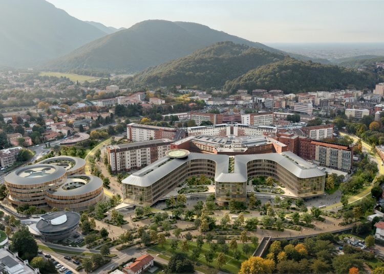 Un rendering del nuovo Main & Children Hospital di Brescia
