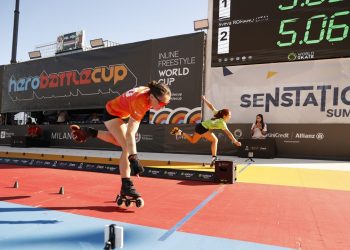 Il presidente Fontana e il sottosegretario Picchi hanno assistito alle finali di Speed Slalom femminile alla Hero Battle Cup di Milano