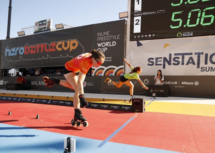 Il presidente Fontana e il sottosegretario Picchi hanno assistito alle finali di Speed Slalom femminile alla Hero Battle Cup di Milano