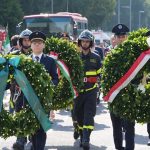 Un momento della cerimonia per l'anniversario della strage di via Palestro a Milano