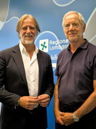 In foto l’assessore regionale al Welfare Guido Bertolaso (a destra) con il dottor Andrea Panzeri, traumatologo comasco, chirurgo,  'artista delle ossa', presidente della Commissione medica della Fisi, Federazione Italiana Sport Invernali.