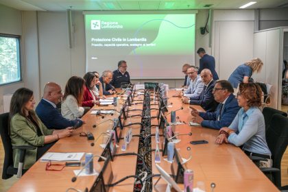 I presenti all'incontro della Commissione parlamentare rischio idrogeologico in Regione Lombardia