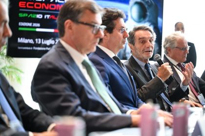 Il presidente di Regione Lombardia Attilio Fontana interviene agli Stati generali della Space Economy sullo sviluppo della filiera dell'aerospazio