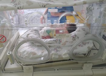 foto di uno dei 9 neonati del record di nascite all'ospedale di Magenta