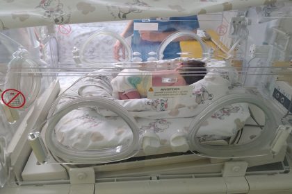 foto di uno dei 9 neonati del record di nascite all'ospedale di Magenta