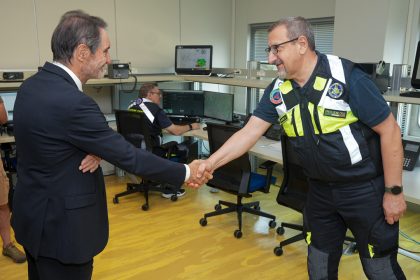 In foto il presidente della Regione Lombardia Attilio Fontana nel corso dell’inaugurazione della sala dedicata a Giuseppe Zamberletti nella nuova sede della Protezione civile in Regione Lombardia