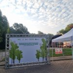 Ingresso tensostruttura della Regione Lombardia a Seveso, dove sono stati ospitati cittadini e istituzioni