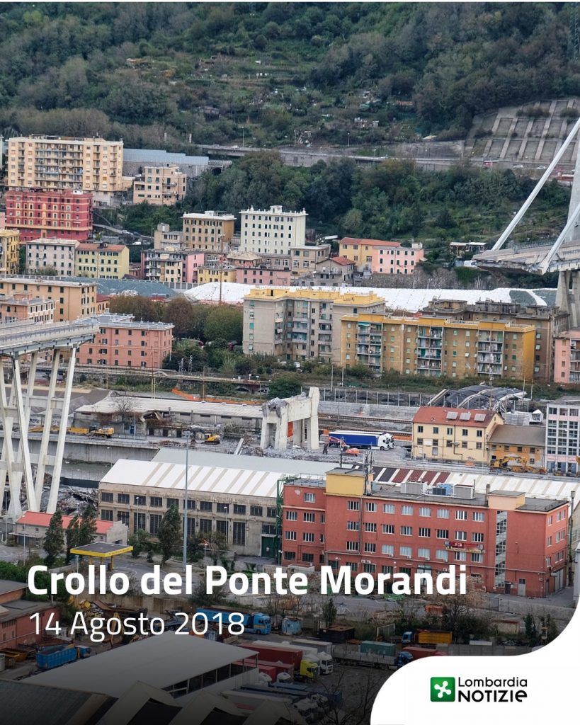Otto anni fa la tragedia del Ponte Morandi a Genova spezzava 43 vite.
Tra loro c’era anche la nostra amica e collega di Regione Lombardia, Angela Zerilli.
Oggi il nostro pensiero va a tutte le vittime di quel drammatico 14 agosto. Ricordare è un dovere, così come lo è impegnarsi ogni giorno affinché simili tragedie non si ripetano mai più.

#lnews #lombardianotizie #genova #pontemorandi