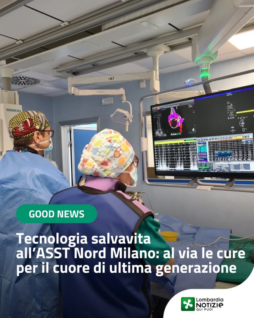 #GoodNews 
La Cardiologia dell’ASST Nord Milano si rinnova e rafforza la cura delle aritmie con tecnologie all’avanguardia. All’Ospedale Bassini sono stati avviati con successo i primi interventi mininvasivi di ablazione transcatetere per la fibrillazione atriale e le tachicardie sopraventricolari, eliminando la causa del disturbo e migliorando la vita dei pazienti.
Inoltre, la struttura è pioniera in Lombardia per l’impianto di un innovativo micro-defibrillatore salvavita: con un elettrocatetere di soli 1,5 mm (il più piccolo al mondo), riduce i rischi e assicura un monitoraggio continuo 24/7. Un passo avanti fondamentale per la prevenzione della morte cardiaca improvvisa e per una sanità di eccellenza sul territorio.

#lnews #lombardianotizie #milano #sanita