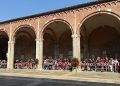 In foto la basilica di Sant’Ambrogio, a Milano, gremita per i funerali di Franco Baresi