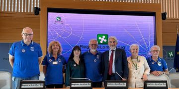 La band dei sindaci e il sottosegretario Cattaneo per il Ruanda in occasione della conferenza stampa a Palazzo Lombardia