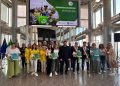 Foto di gruppo con l'assessore regionale Giorgio Maione alla consegna dei riconoscimenti dei primi posti e menzioni della 'Giornata del verde pulito 2026'