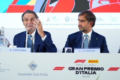 L'intervento del presidente Attilio Fontana, al suo fianco il numero uno di Aci, Geronimo La Russa