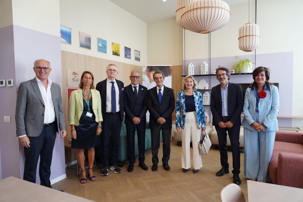 Nella foto di Mauro Consilvio l'inaugurazione dl Casa Ronald McDonald al Niguarda con il presidente Fontana