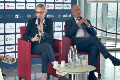 In foto il sottosegretario regionale allo Sport Federica Picchi all’evento al Belvedere di presentazione della 28ª edizione dell'Italian Open di golf