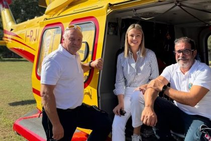 L'assessore regionale Simona Tironi in un momento della cerimonia per i 40 anni dell'elisoccorso di Brescia.