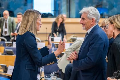 Sottosegretario Cattaneo e Roberta Metsola per articolo incontro a Bruxelles fondi coesione