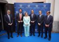 In foto la conferenza di Assolombarda al Teatro Dal Verme di Milano con i rappresentanti istituzionali, tra cui il presidente della Regione Lombardia Attilio Fontana