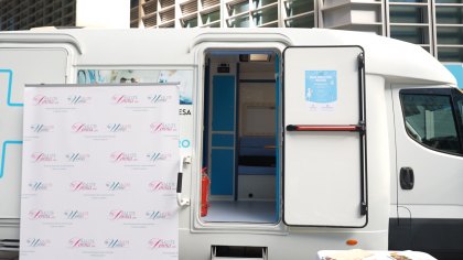 Camper prevenzione tumore al seno in occasione di Ottobre Rosa in Lombardia