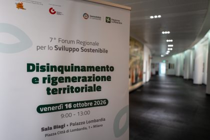 Immagine della locandina del forum per lo sviluppo sostenibile 2026 di Regione Lombardia