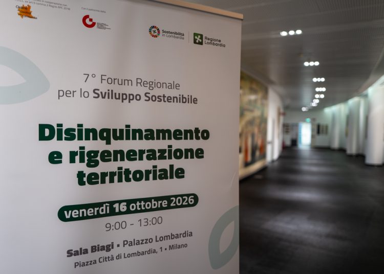 Immagine della locandina del forum per lo sviluppo sostenibile 2026 di Regione Lombardia