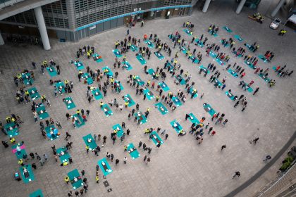 Piazza Città di Lombardia nel corso dell’evento di formazione organizzato da Areu e dedicato ai dipendenti regionali per la rianimazione