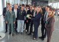 il sottosegretario con delega allo Sport Federica Picchi al Belvedere Berlusconi di Palazzo Lombardia per l’evento Alpha League santelia-cantu-alpha-league