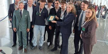 il sottosegretario con delega allo Sport Federica Picchi al Belvedere Berlusconi di Palazzo Lombardia per l’evento Alpha League santelia-cantu-alpha-league