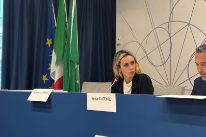 L'assessore Caruso durante il suo intervento all'evento dedicato al primo Museo dei Trasporti in Lombardia