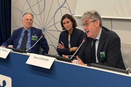 Il direttore Capovin durante il suo intervento all'evento dedicato al primo Museo dei Trasporti in Lombardia