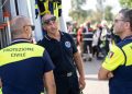I volontari della Regione Lombardia (un gruppo in foto) sono tra i presenti al Raduno di Protezione civile del nord Italia a Gemona del Friuli (Udine).