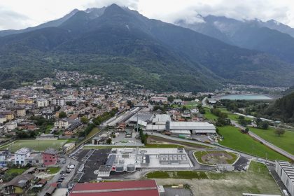 Veduta dall'alto dell'impianto idrogeno di Edolo