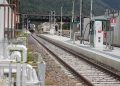 Visita del presidente Fontana e assessore Lucente all'impianto produzione e distribuzione di idrogeno a Edolo (Brescia). Nella foto, l'impianto e in secondo piano un treno
