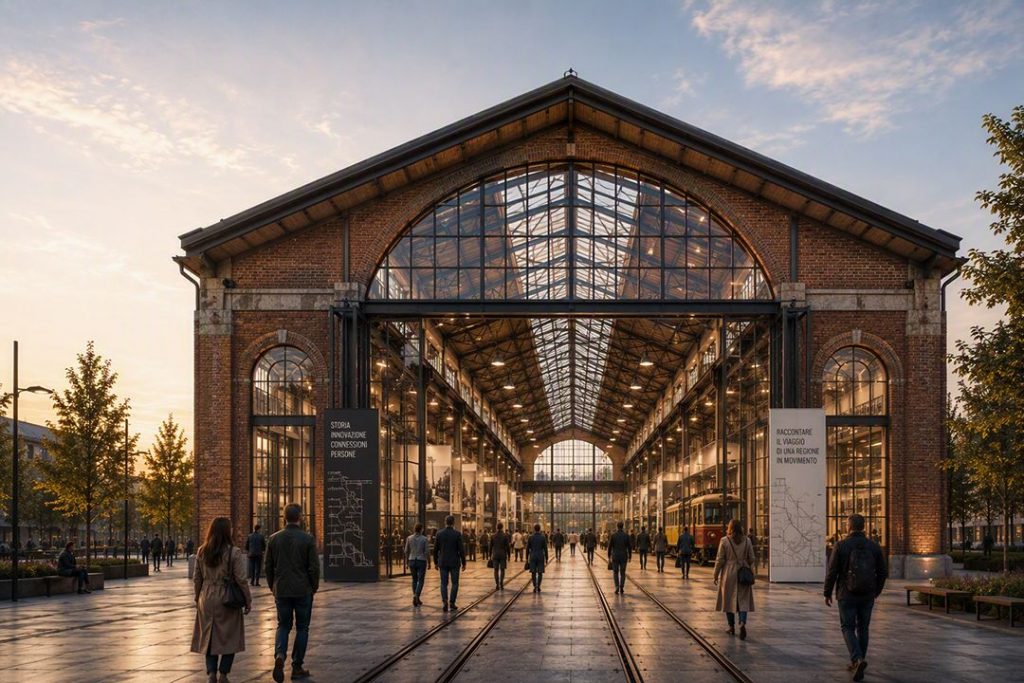 Rendering Museo dei Trasporti in Lombardia