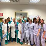 Il team di medici e infermieri degli Spedali civili di Brescia dove il 30 settembre sono nati 21 bambini.