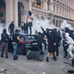 Il presidente di Regione Lombardia, Attilio Fontana, condanna gli scontri di Milano ed esprime solidarietà alle Forze dell'ordine (foto Ansa)
